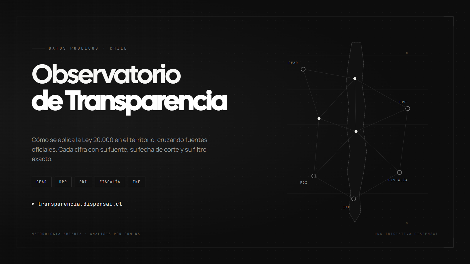 Observatorio de Transparencia DispensAI: mapa de datos públicos sobre la aplicación de la Ley 20.000 en Chile